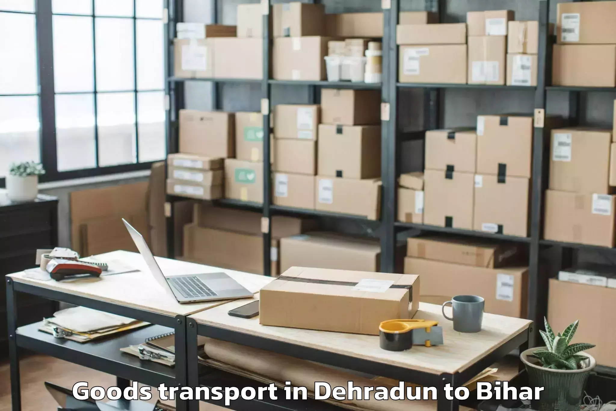 Trusted Dehradun to Katiya Goods Transport